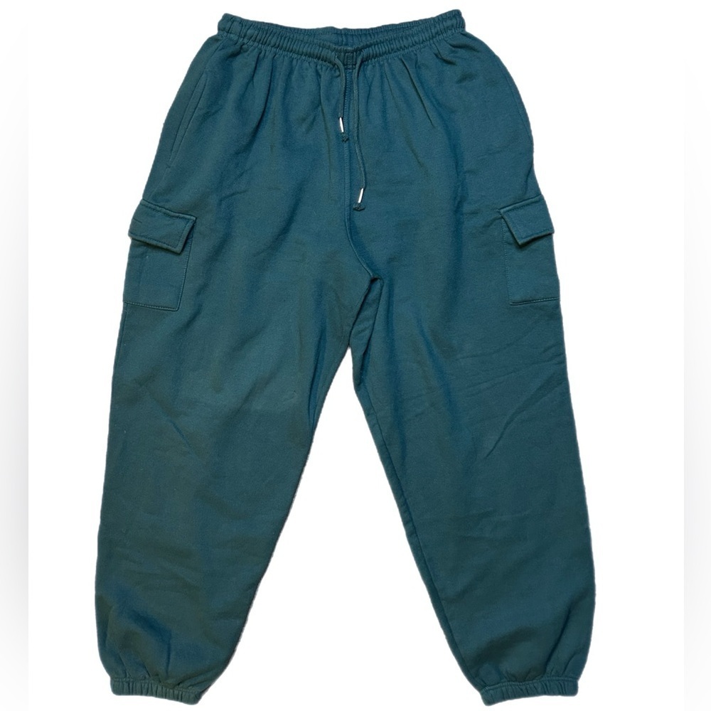 Fleece Factory Casual Teal Green Jogger Sweatpants